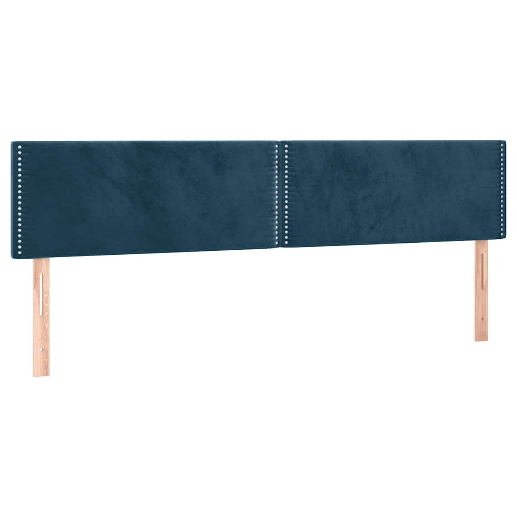 Boxspring met matras fluweel donkerblauw 200x200 cm is nu te koop bij PeponiXL, paradijselijk wonen!