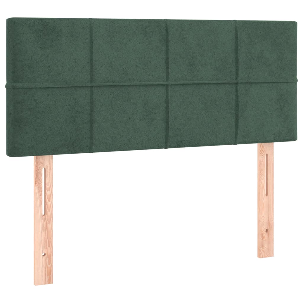Boxspring met matras fluweel donkergroen 80x200 cm is nu te koop bij PeponiXL, paradijselijk wonen!