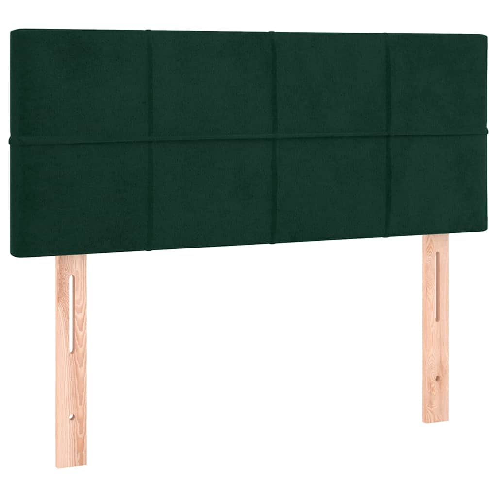 Boxspring met matras fluweel donkergroen 90x190 cm is nu te koop bij PeponiXL, paradijselijk wonen!