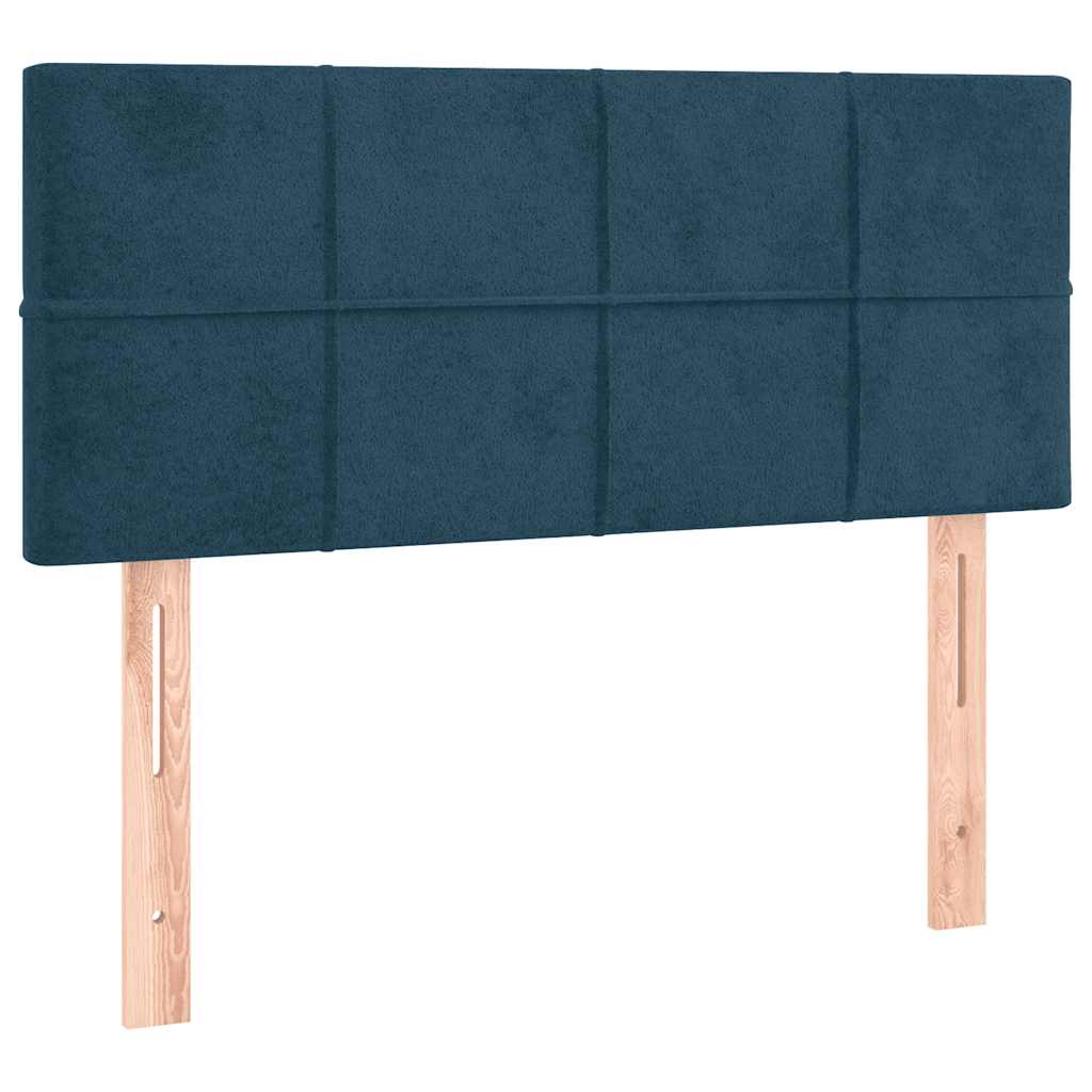 Boxspring met matras fluweel donkerblauw 100x200 cm is nu te koop bij PeponiXL, paradijselijk wonen!