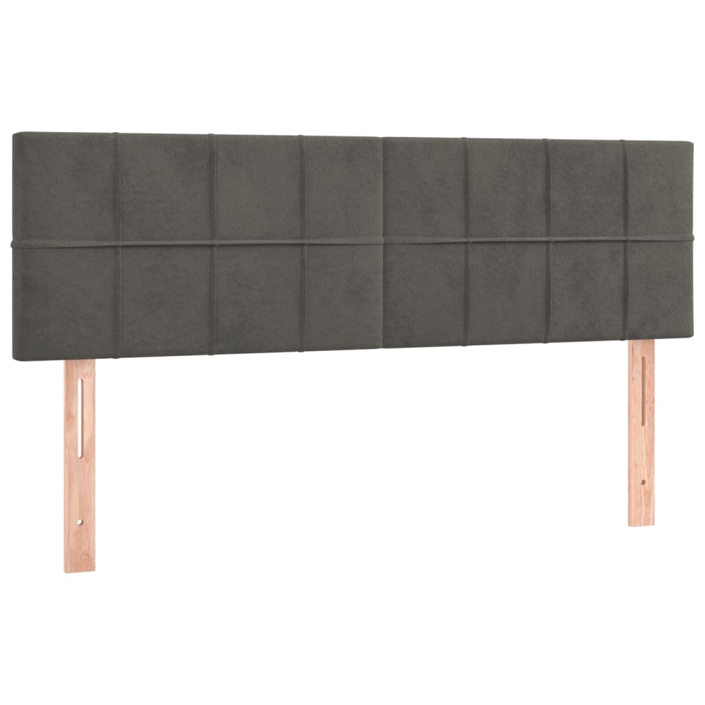 Boxspring met matras fluweel donkergrijs 140x190 cm is nu te koop bij PeponiXL, paradijselijk wonen!