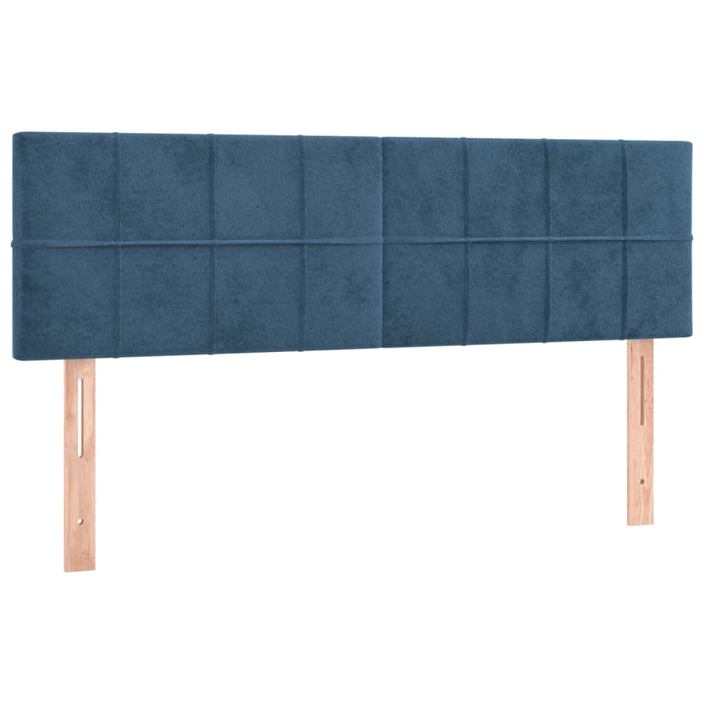 Boxspring met matras fluweel donkerblauw 140x200 cm is nu te koop bij PeponiXL, paradijselijk wonen!