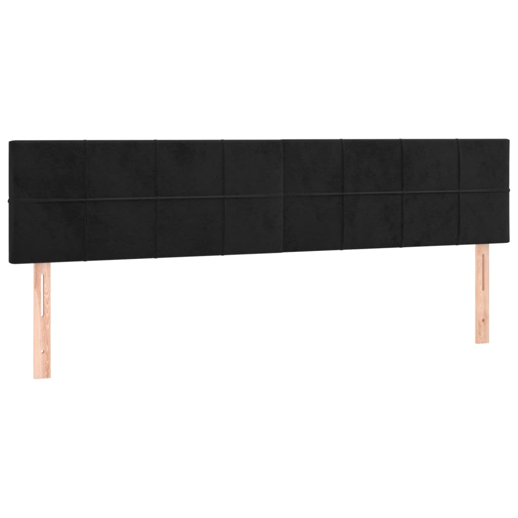 Boxspring met matras fluweel zwart 160x200 cm is nu te koop bij PeponiXL, paradijselijk wonen!