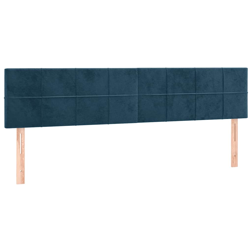 Boxspring met matras fluweel donkerblauw 160x200 cm is nu te koop bij PeponiXL, paradijselijk wonen!