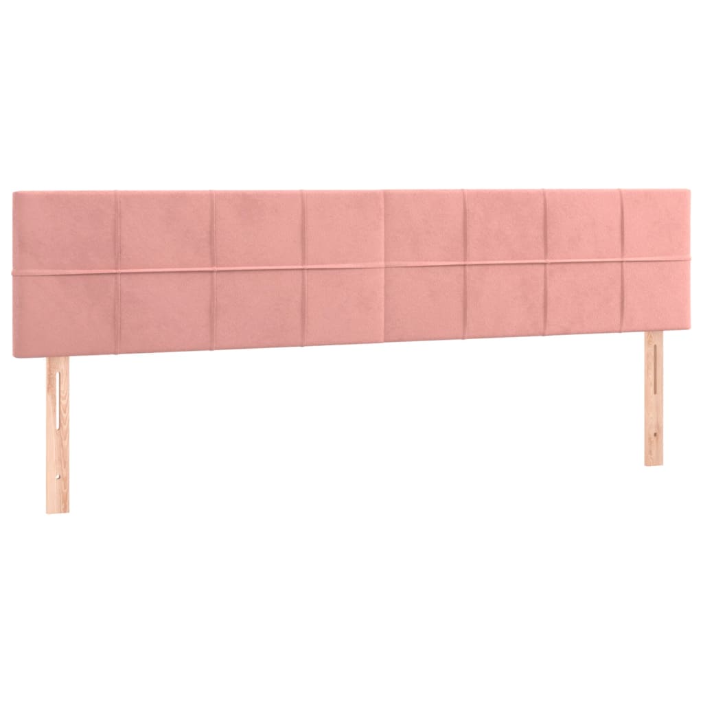 Boxspring met matras fluweel roze 160x200 cm is nu te koop bij PeponiXL, paradijselijk wonen!