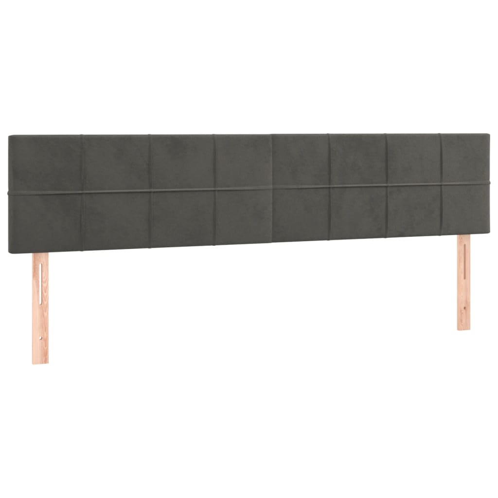 Boxspring met matras fluweel donkergrijs 200x200 cm is nu te koop bij PeponiXL, paradijselijk wonen!