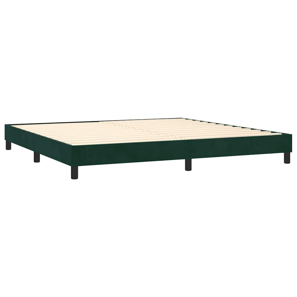 Boxspring met matras fluweel donkergroen 200x200 cm is nu te koop bij PeponiXL, paradijselijk wonen!
