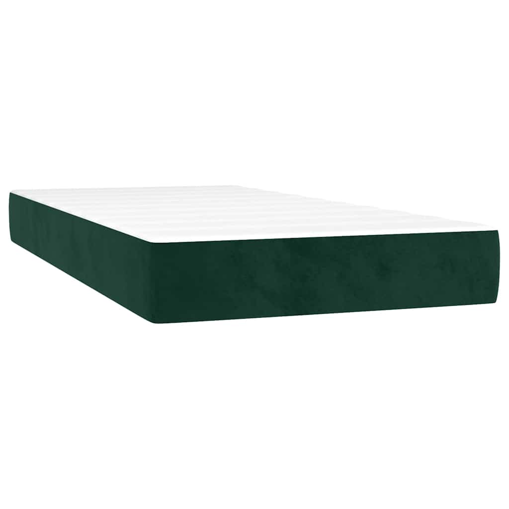 Boxspring met matras fluweel donkergroen 200x200 cm is nu te koop bij PeponiXL, paradijselijk wonen!