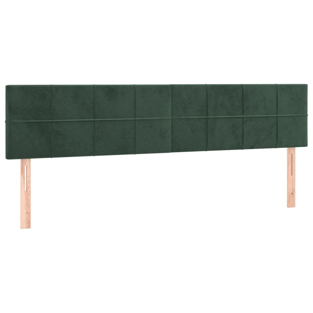 Boxspring met matras fluweel donkergroen 200x200 cm is nu te koop bij PeponiXL, paradijselijk wonen!