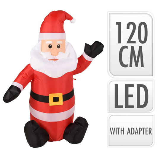 Ambiance Kerstman opblaasbaar LED 120 cm is nu te koop bij PeponiXL, paradijselijk wonen!