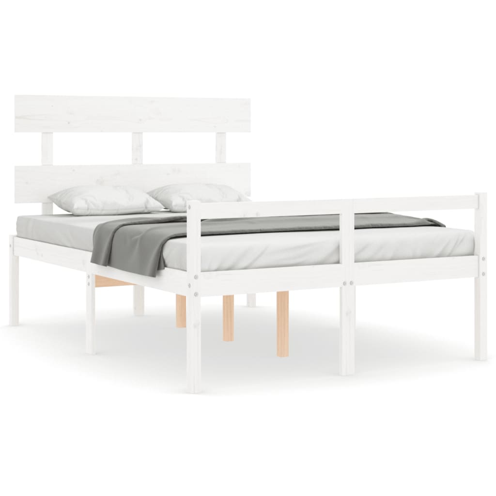 Seniorenbed met hoofdbord massief hout wit is nu te koop bij PeponiXL, paradijselijk wonen!