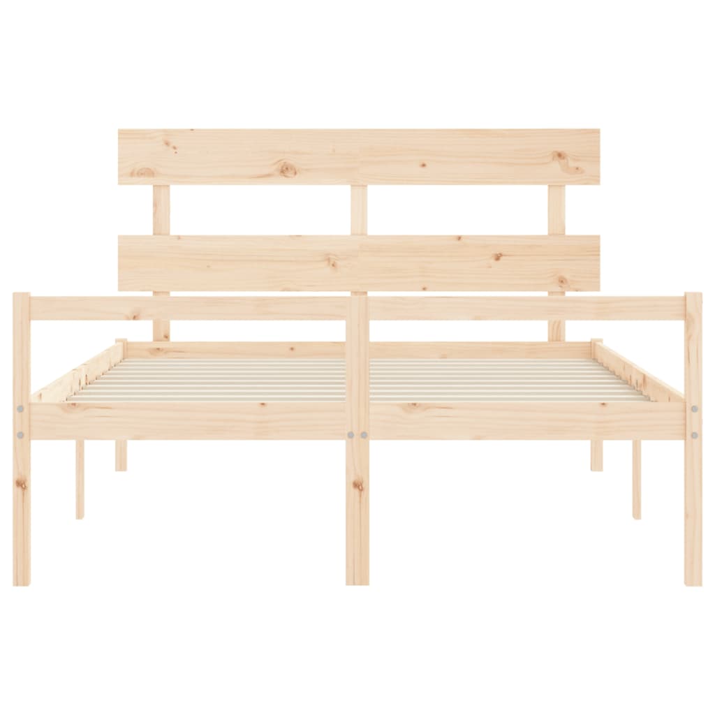 Seniorenbed met hoofdbord massief hout 160x200 cm is nu te koop bij PeponiXL, paradijselijk wonen!