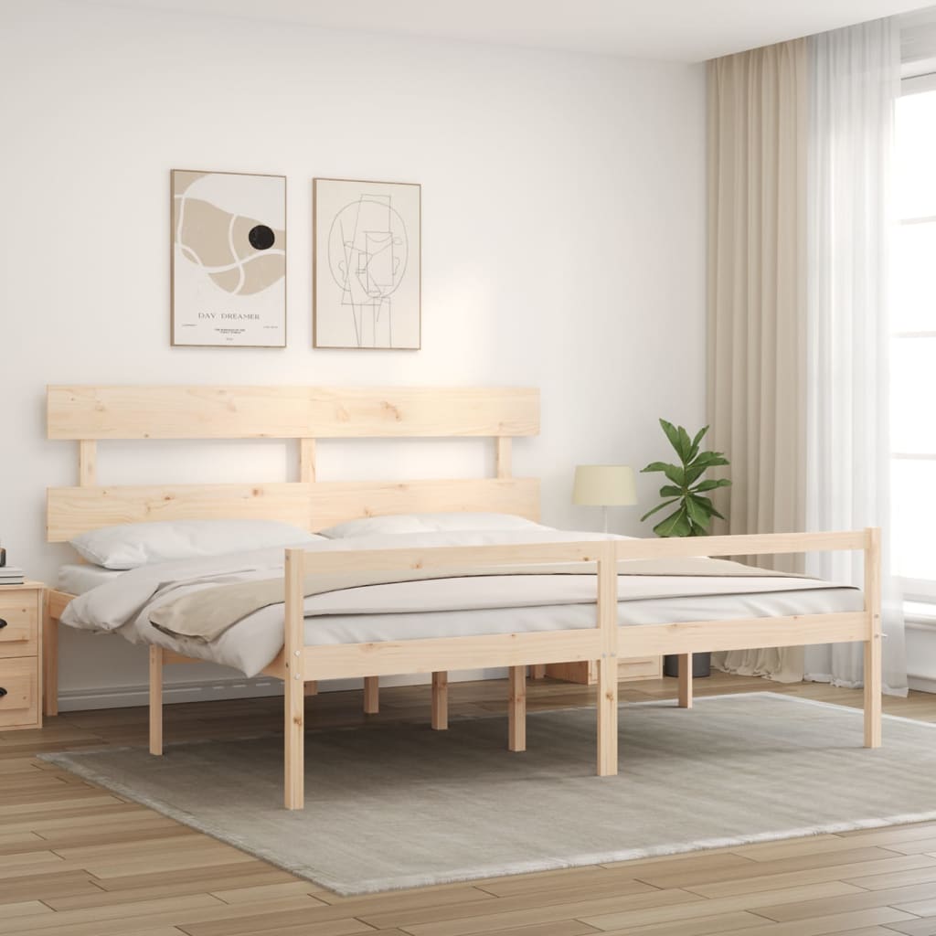 Seniorenbed met hoofdbord massief hout Super is nu te koop bij PeponiXL, paradijselijk wonen!