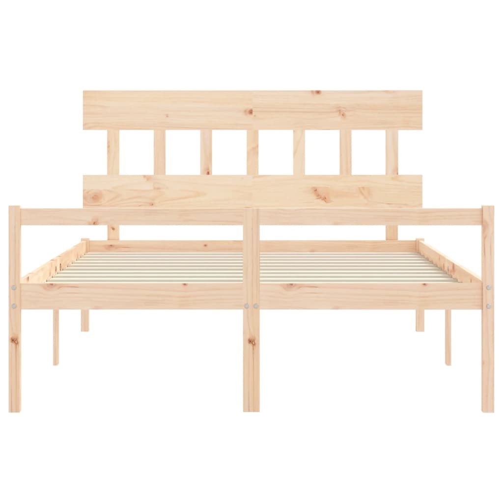 Seniorenbed met hoofdbord massief hout 160x200 cm is nu te koop bij PeponiXL, paradijselijk wonen!