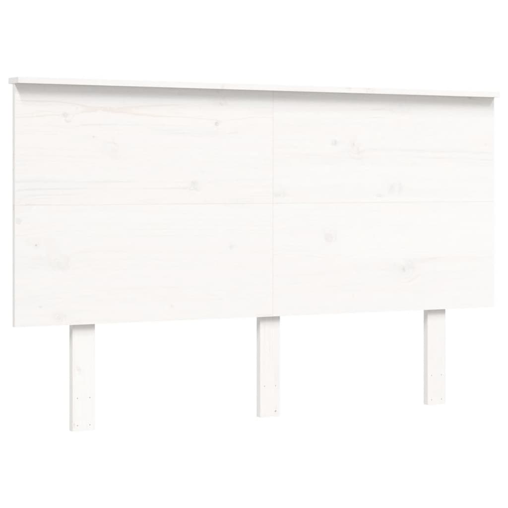 Seniorenbed met hoofdbord massief hout wit 140x190 cm is nu te koop bij PeponiXL, paradijselijk wonen!