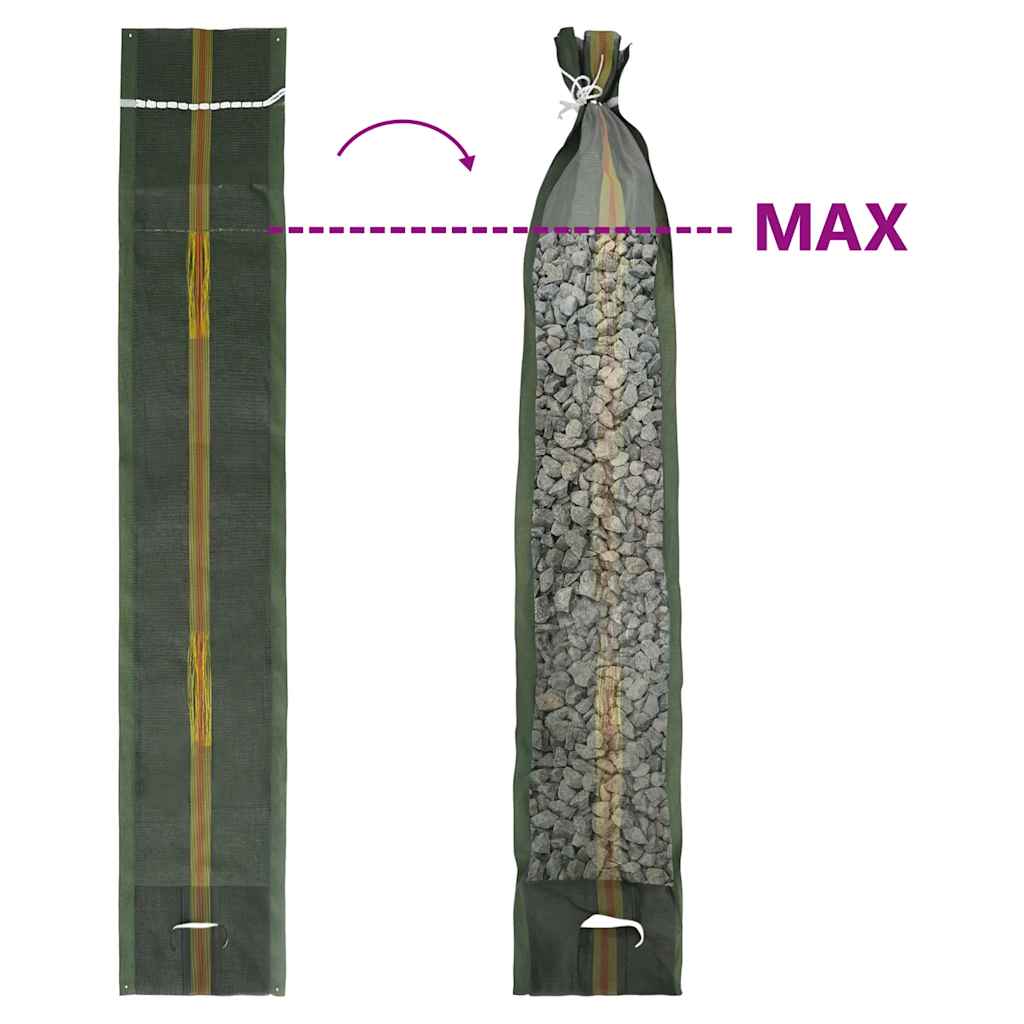 Zandzakken 25 st 103x25 cm HDPE donkergroen is nu te koop bij PeponiXL, paradijselijk wonen!