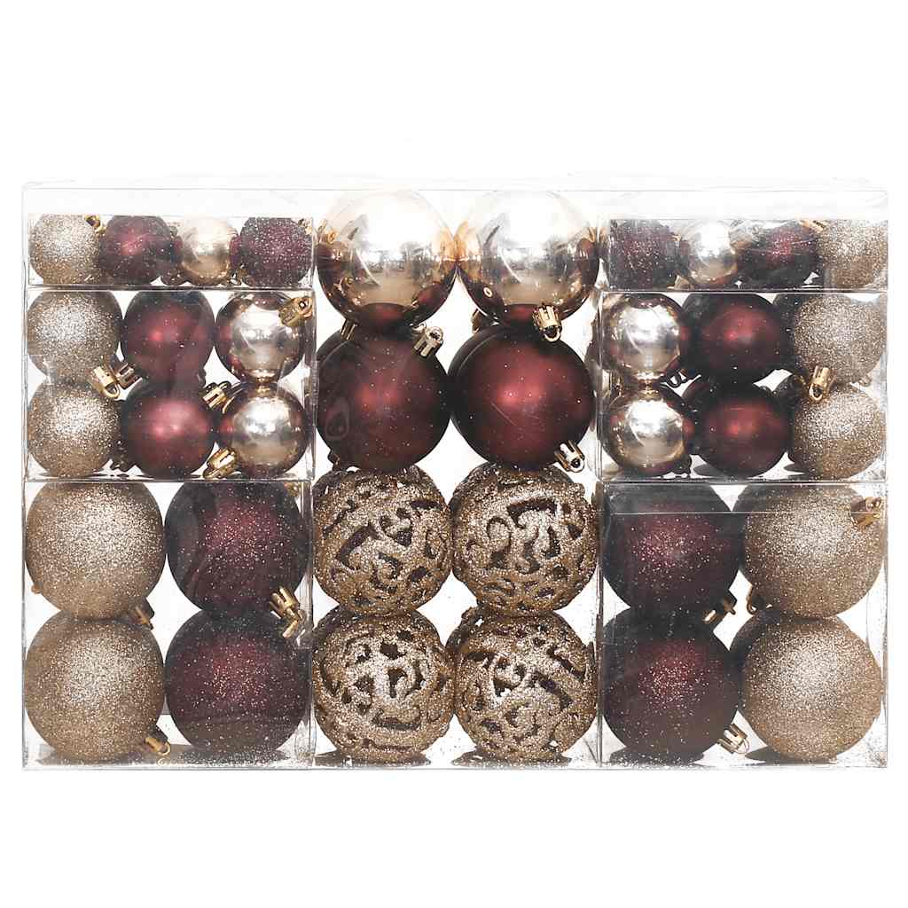 Kerstballen 100 st 3/4/6 cm champagnekleurig en bruin is nu te koop bij PeponiXL, paradijselijk wonen!