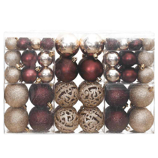Kerstballen 100 st 3/4/6 cm champagnekleurig en bruin is nu te koop bij PeponiXL, paradijselijk wonen!