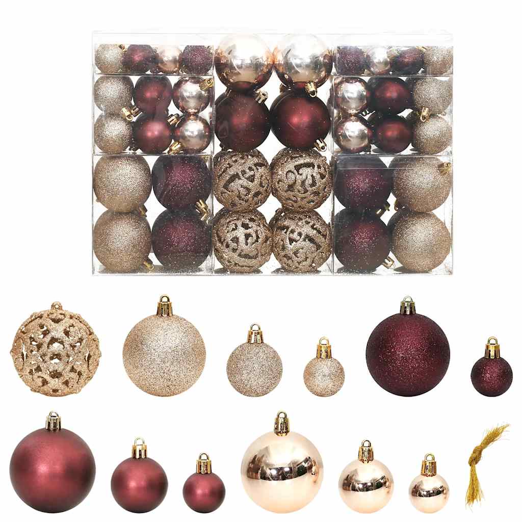 Kerstballen 100 st 3/4/6 cm champagnekleurig en bruin is nu te koop bij PeponiXL, paradijselijk wonen!