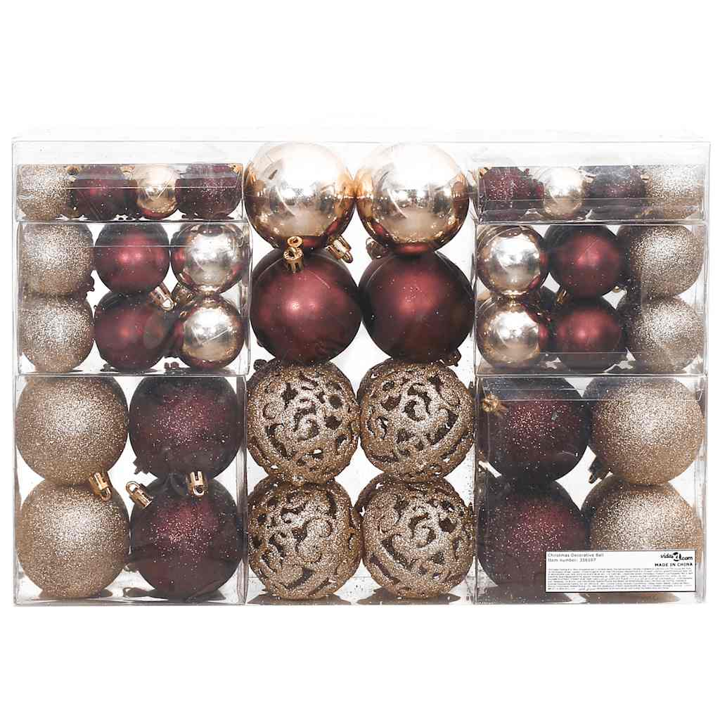 Kerstballen 100 st 3/4/6 cm champagnekleurig en bruin is nu te koop bij PeponiXL, paradijselijk wonen!