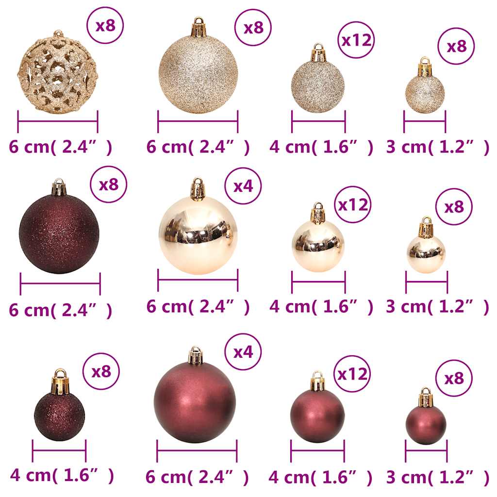 Kerstballen 100 st 3/4/6 cm champagnekleurig en bruin is nu te koop bij PeponiXL, paradijselijk wonen!