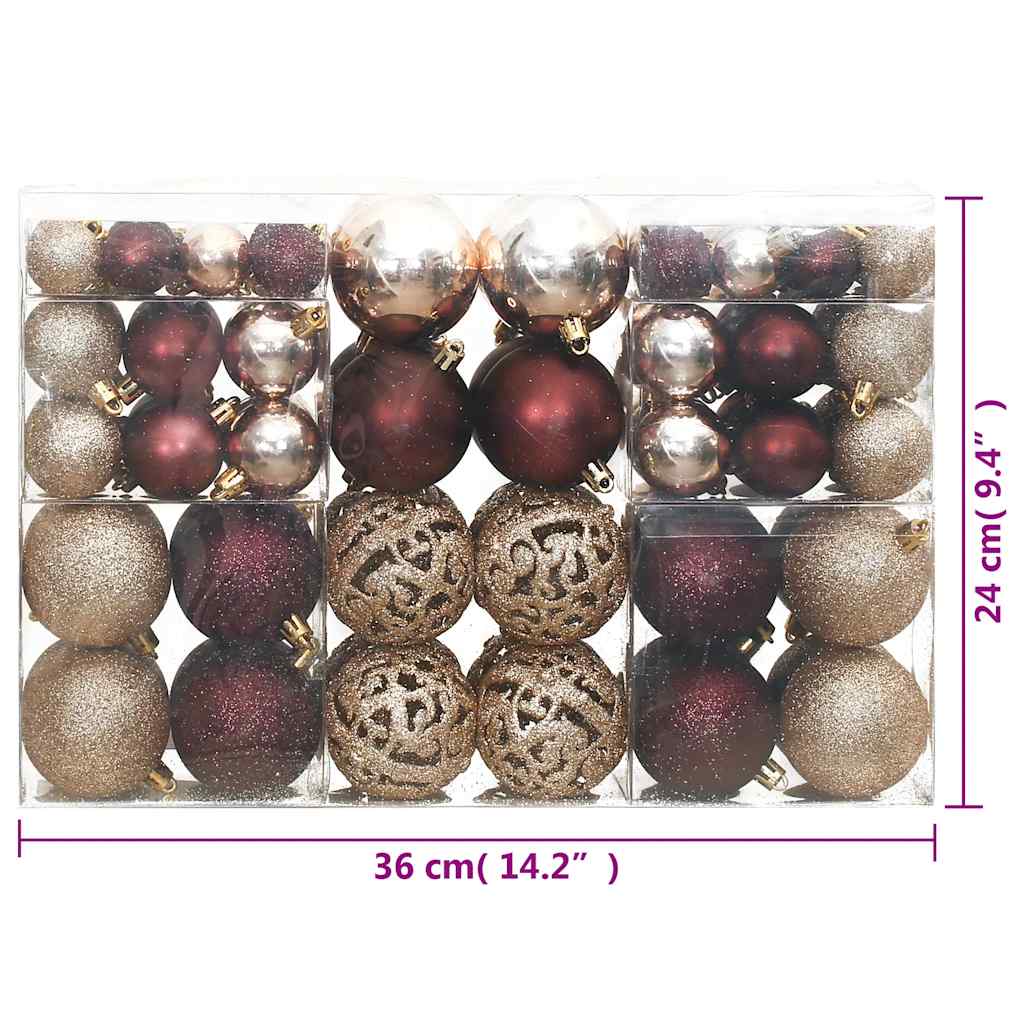Kerstballen 100 st 3/4/6 cm champagnekleurig en bruin is nu te koop bij PeponiXL, paradijselijk wonen!