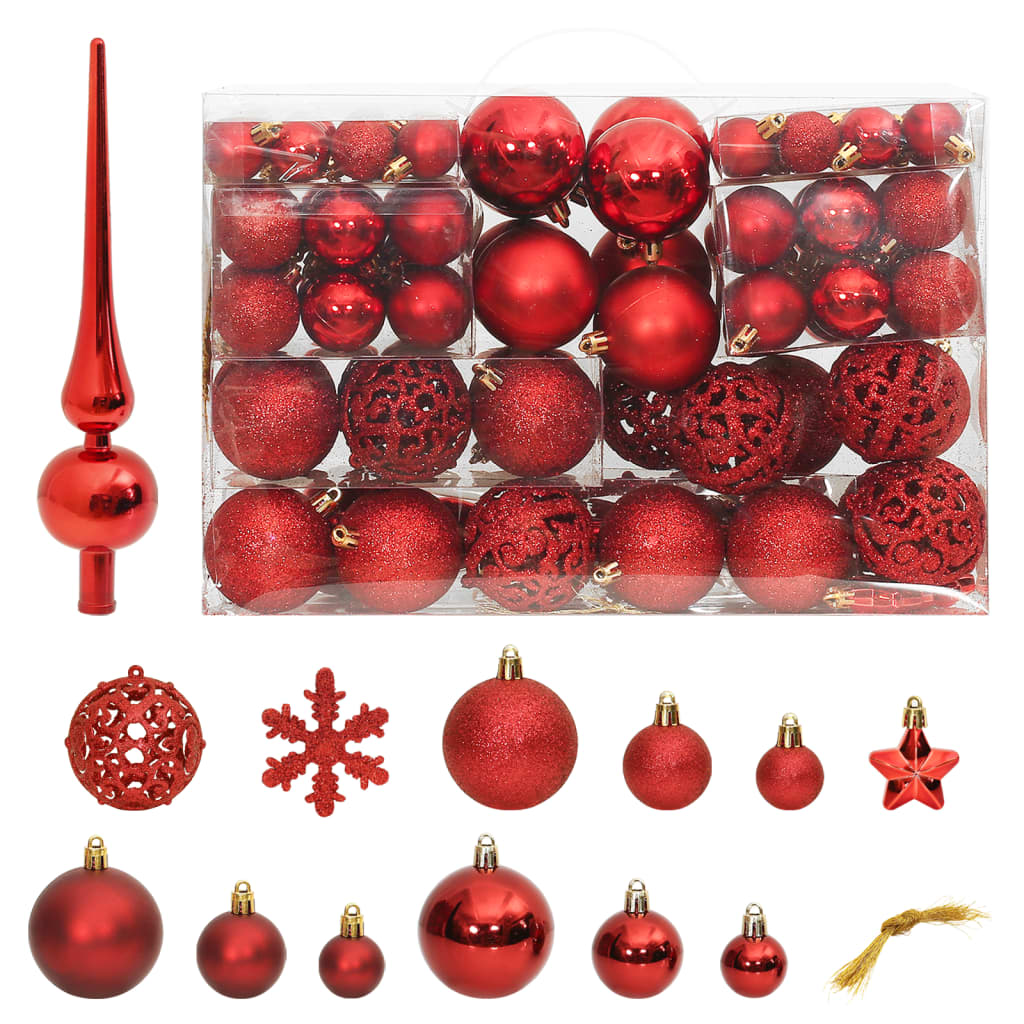 111-delige Kerstballenset polystyreen rood is nu te koop bij PeponiXL, paradijselijk wonen!