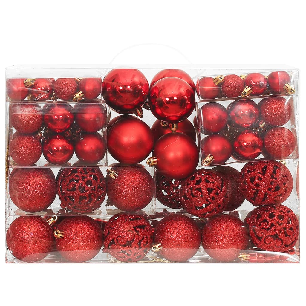 111-delige Kerstballenset polystyreen rood is nu te koop bij PeponiXL, paradijselijk wonen!