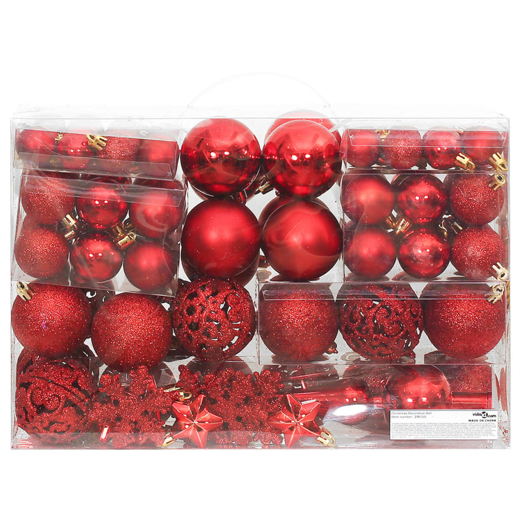111-delige Kerstballenset polystyreen rood is nu te koop bij PeponiXL, paradijselijk wonen!