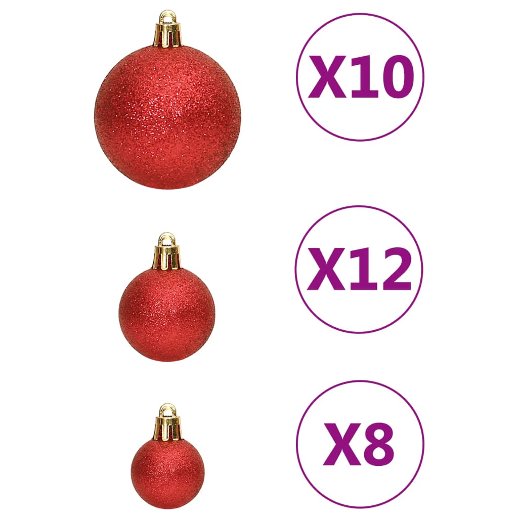111-delige Kerstballenset polystyreen rood is nu te koop bij PeponiXL, paradijselijk wonen!