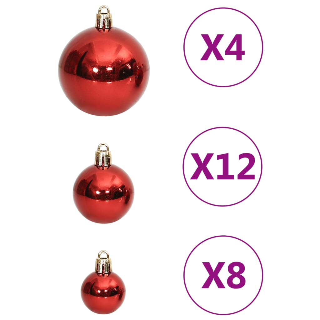 111-delige Kerstballenset polystyreen rood is nu te koop bij PeponiXL, paradijselijk wonen!