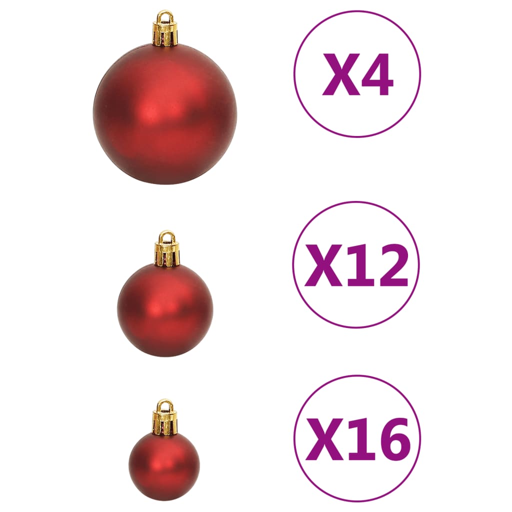 111-delige Kerstballenset polystyreen rood is nu te koop bij PeponiXL, paradijselijk wonen!