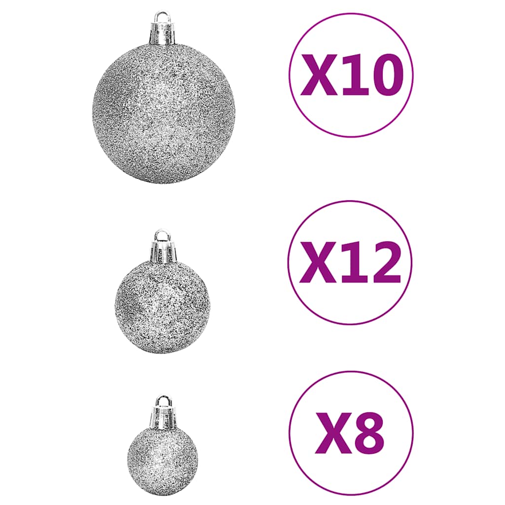 111-delige Kerstballenset polystyreen zilverkleurig is nu te koop bij PeponiXL, paradijselijk wonen!