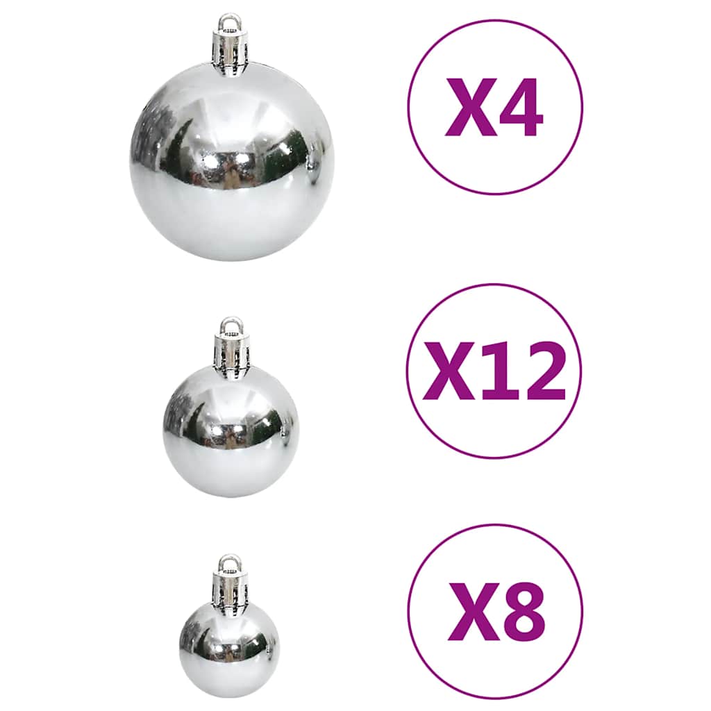 111-delige Kerstballenset polystyreen zilverkleurig is nu te koop bij PeponiXL, paradijselijk wonen!