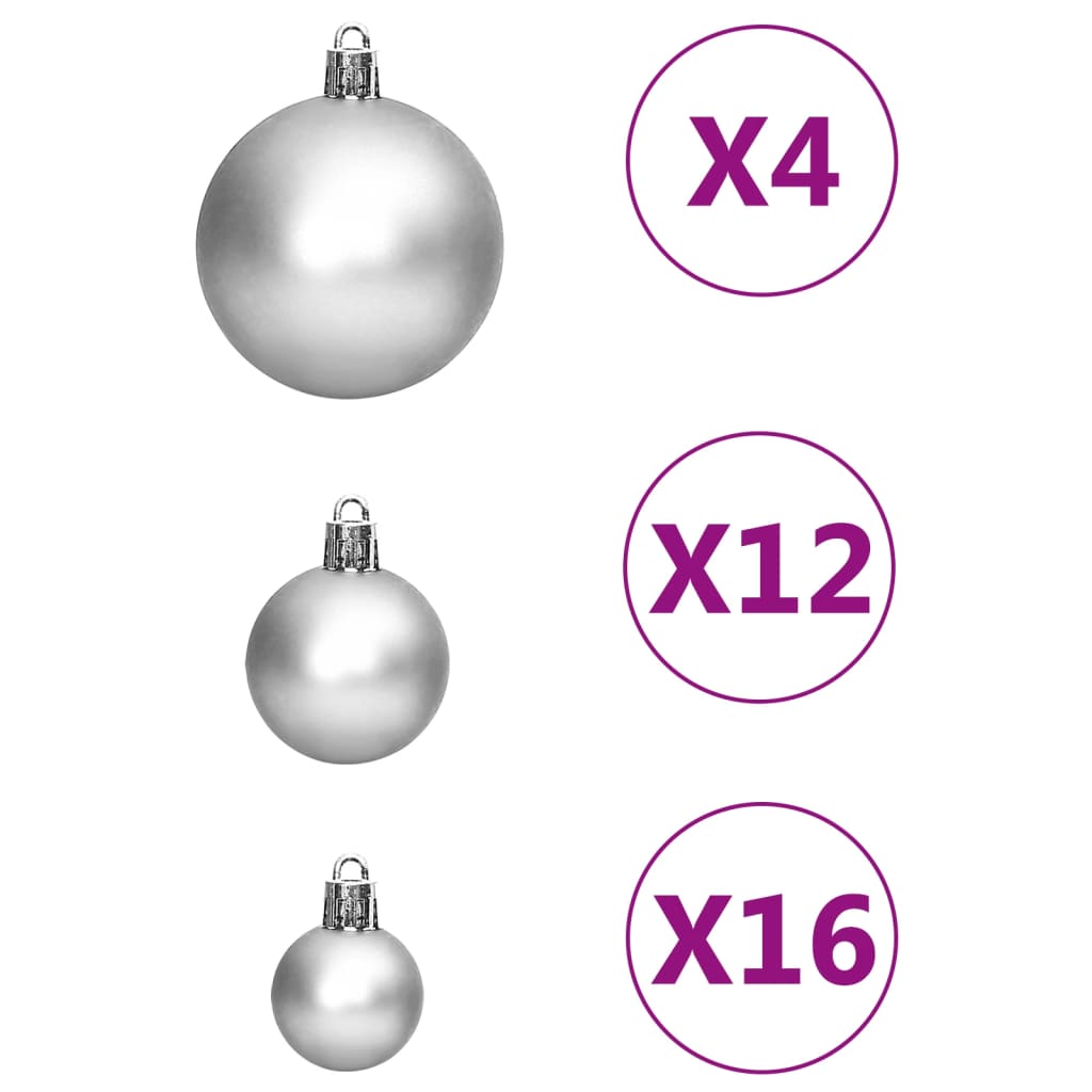 111-delige Kerstballenset polystyreen zilverkleurig is nu te koop bij PeponiXL, paradijselijk wonen!