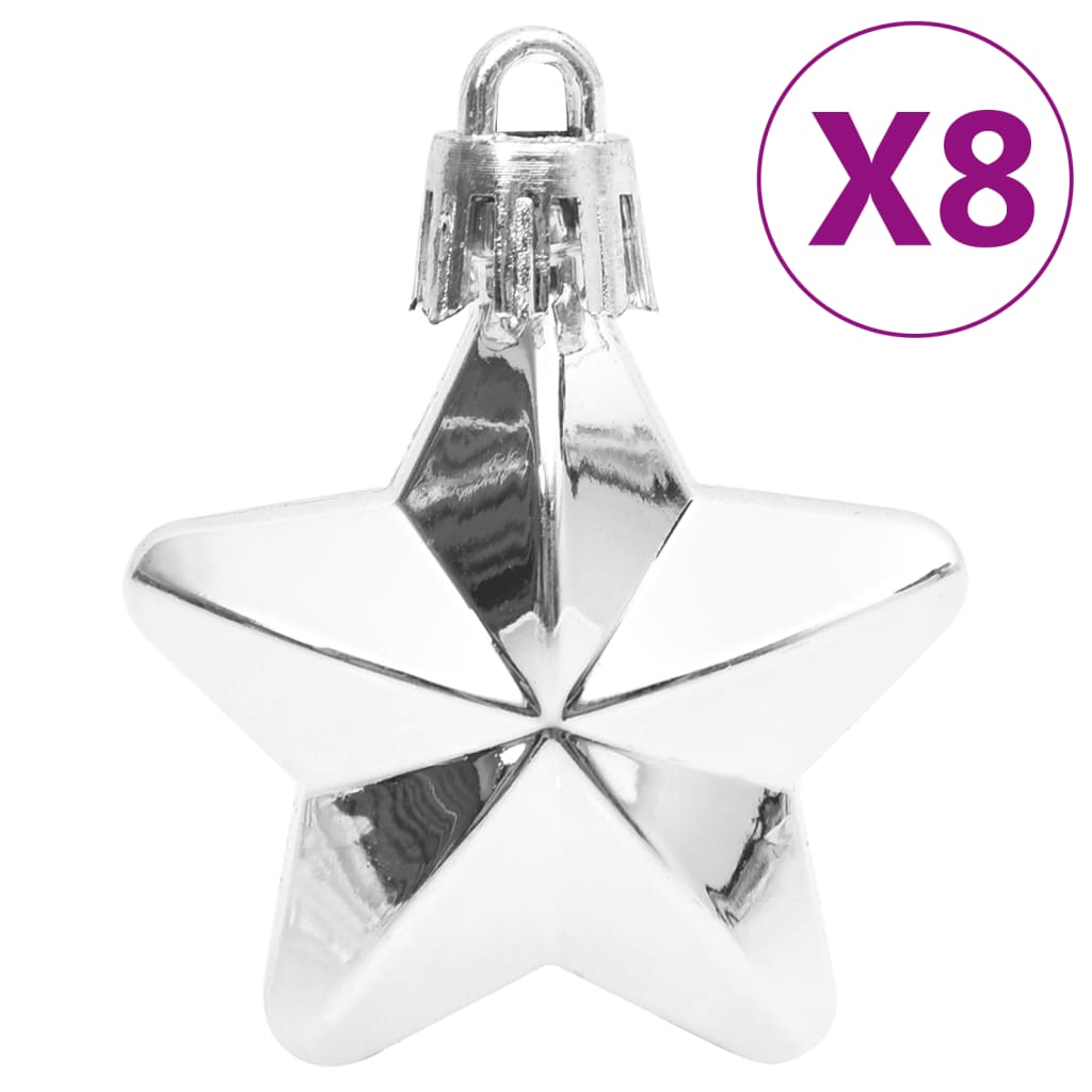 111-delige Kerstballenset polystyreen zilverkleurig is nu te koop bij PeponiXL, paradijselijk wonen!