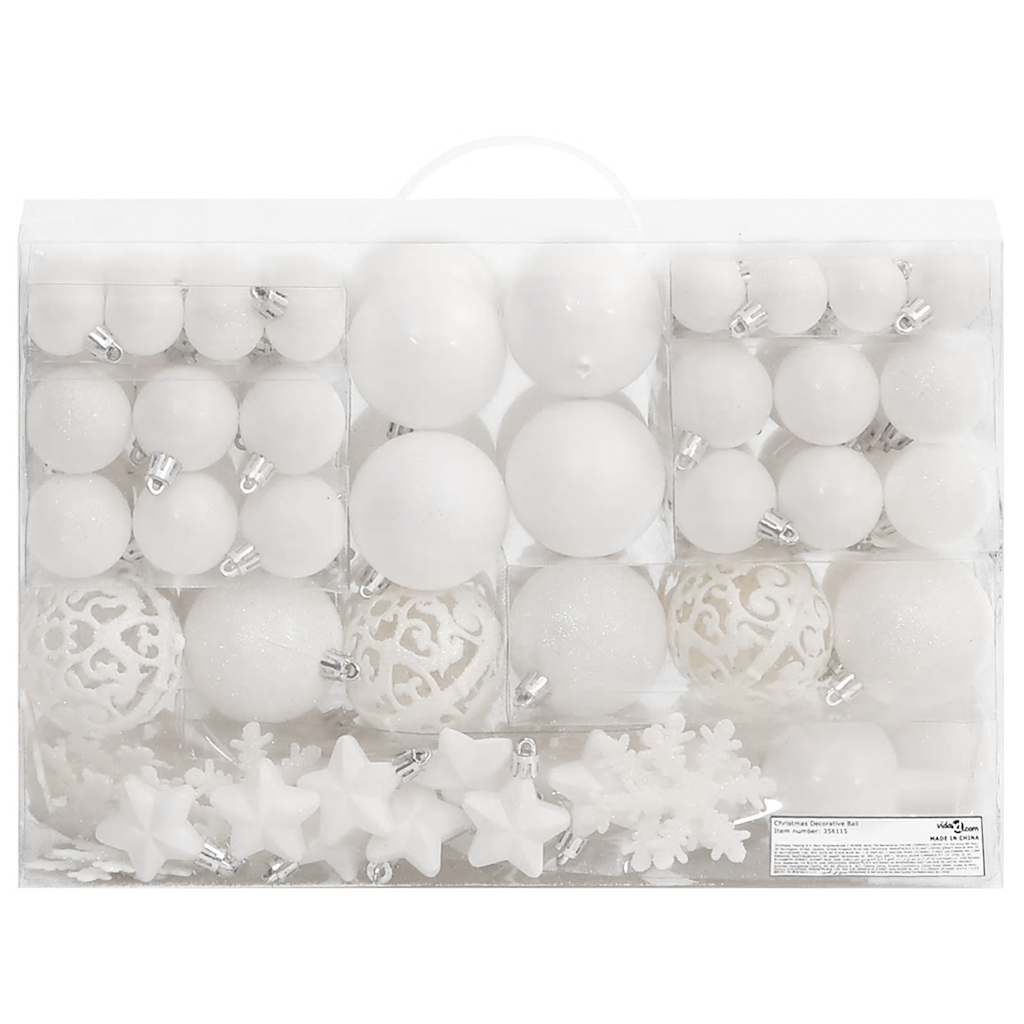 111-delige Kerstballenset polystyreen wit is nu te koop bij PeponiXL, paradijselijk wonen!