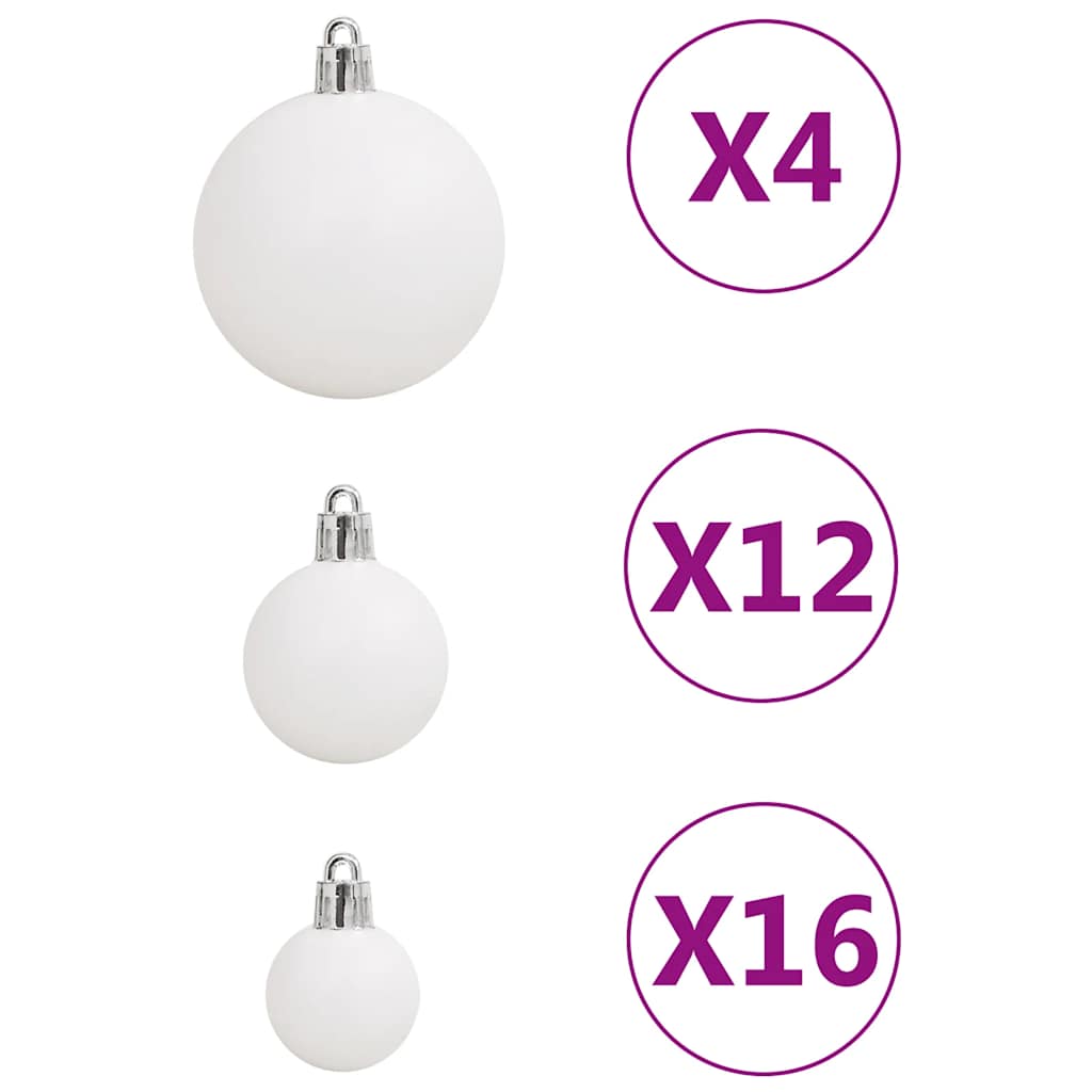 111-delige Kerstballenset polystyreen wit is nu te koop bij PeponiXL, paradijselijk wonen!