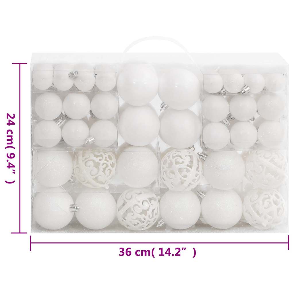 111-delige Kerstballenset polystyreen wit is nu te koop bij PeponiXL, paradijselijk wonen!