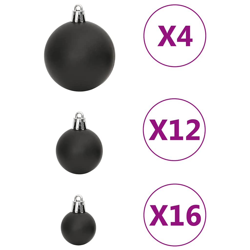 111-delige Kerstballenset polystyreen zwart is nu te koop bij PeponiXL, paradijselijk wonen!