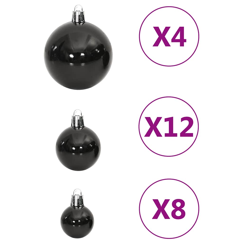 111-delige Kerstballenset polystyreen zwart is nu te koop bij PeponiXL, paradijselijk wonen!