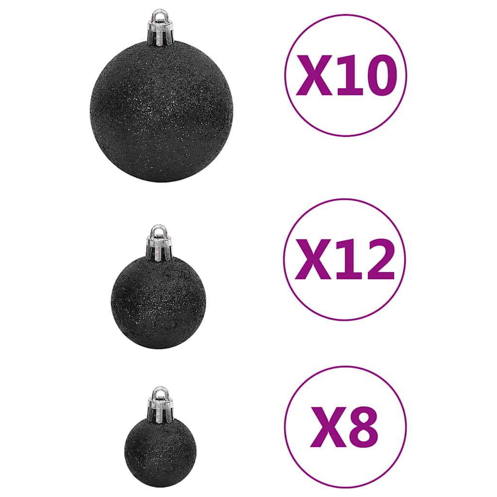 111-delige Kerstballenset polystyreen zwart is nu te koop bij PeponiXL, paradijselijk wonen!