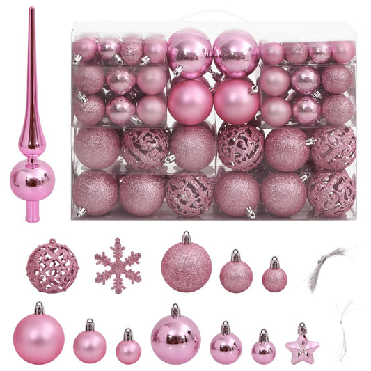 111-delige Kerstballenset polystyreen roze is nu te koop bij PeponiXL, paradijselijk wonen!