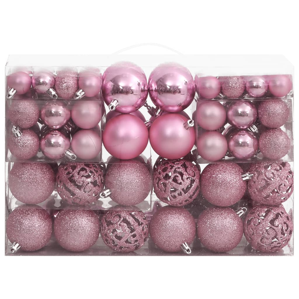 111-delige Kerstballenset polystyreen roze is nu te koop bij PeponiXL, paradijselijk wonen!