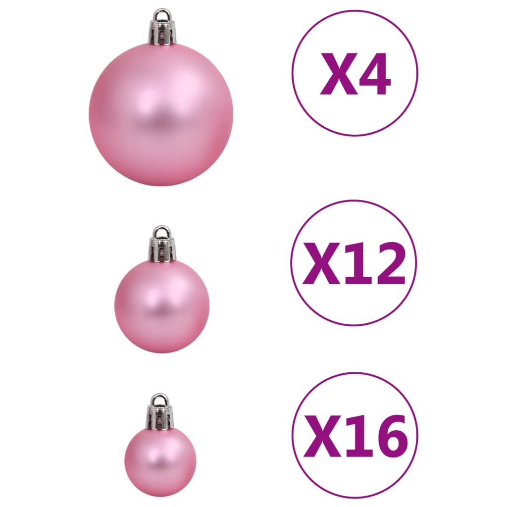 111-delige Kerstballenset polystyreen roze is nu te koop bij PeponiXL, paradijselijk wonen!