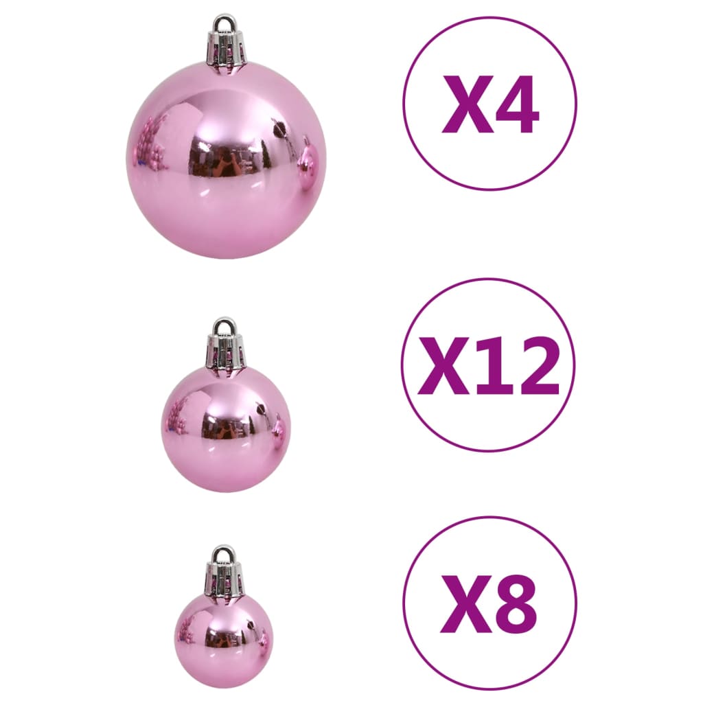 111-delige Kerstballenset polystyreen roze is nu te koop bij PeponiXL, paradijselijk wonen!