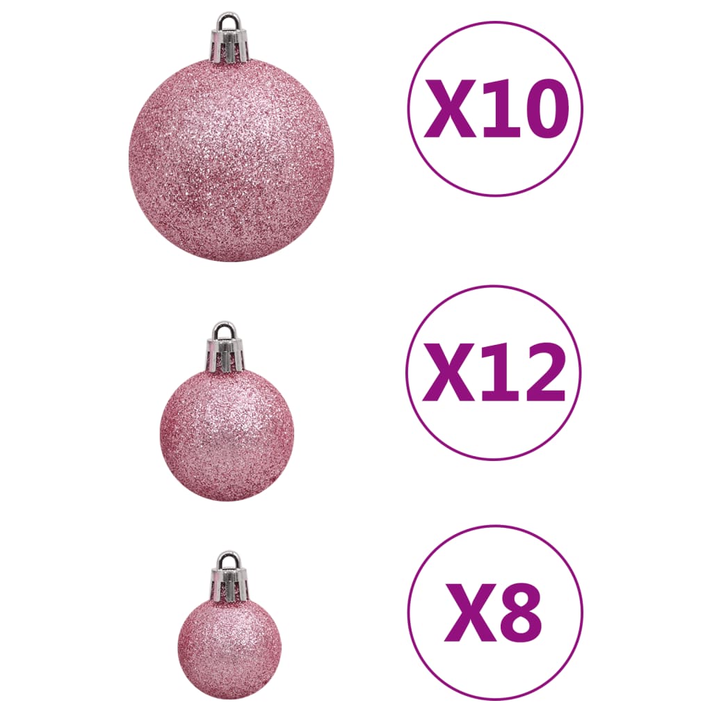 111-delige Kerstballenset polystyreen roze is nu te koop bij PeponiXL, paradijselijk wonen!