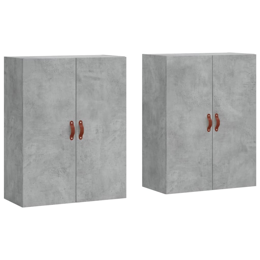 Hangkasten 2 st 69,5x34x90 cm betongrijs is nu te koop bij PeponiXL, paradijselijk wonen!