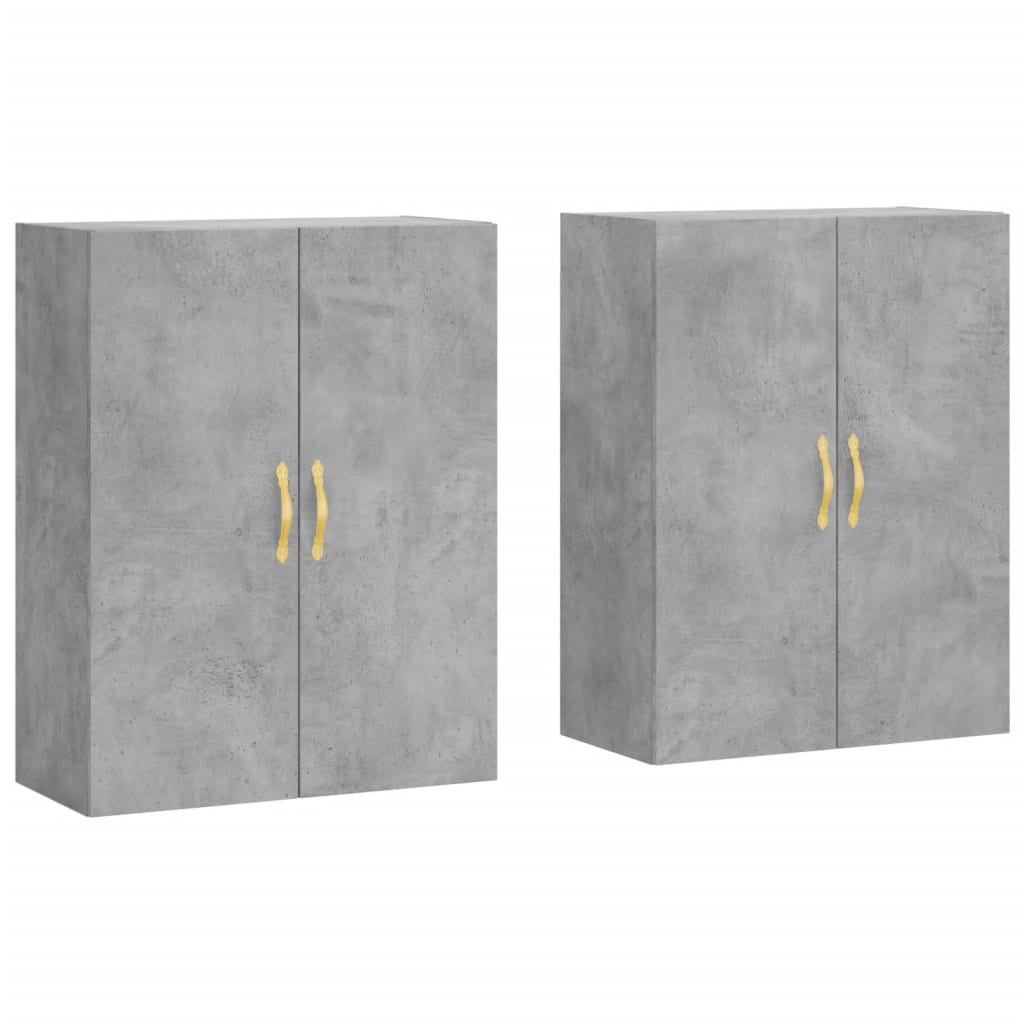 Hangkasten 2 st 69,5x34x90 cm betongrijs is nu te koop bij PeponiXL, paradijselijk wonen!