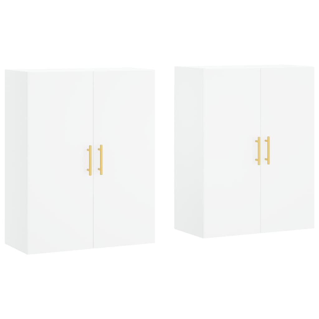 Hangkasten 2 st 69,5x34x90 cm wit is nu te koop bij PeponiXL, paradijselijk wonen!